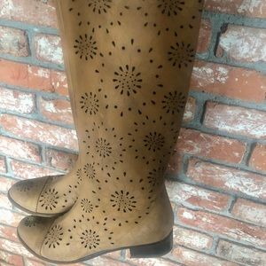 Anthropologie Pezzella Foxglove Leather Cutout Boots 39